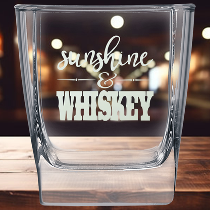 10.5oz Square On The Rocks Glass - Cork Street Designs