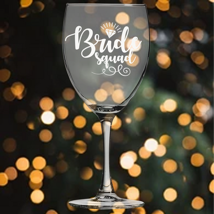 10.5oz Wine Glass - Bridesmaid