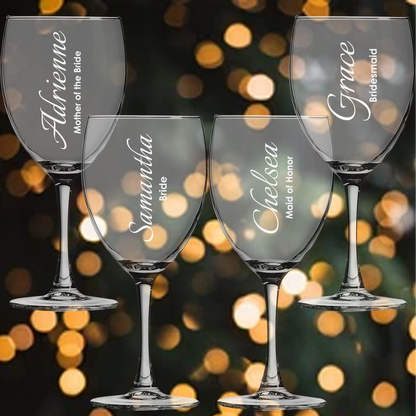 10.5oz Wine Glass - Bridesmaid