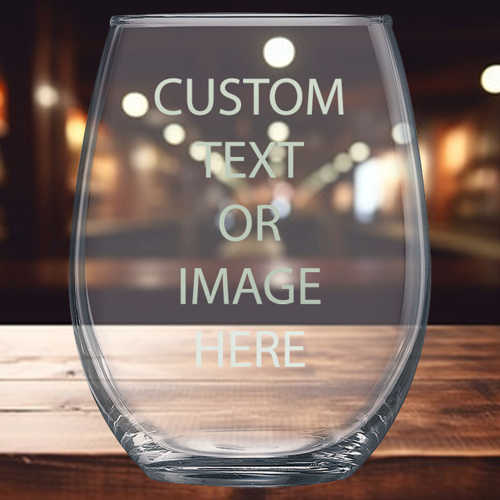 9oz Stemless Wine Glass - Custom