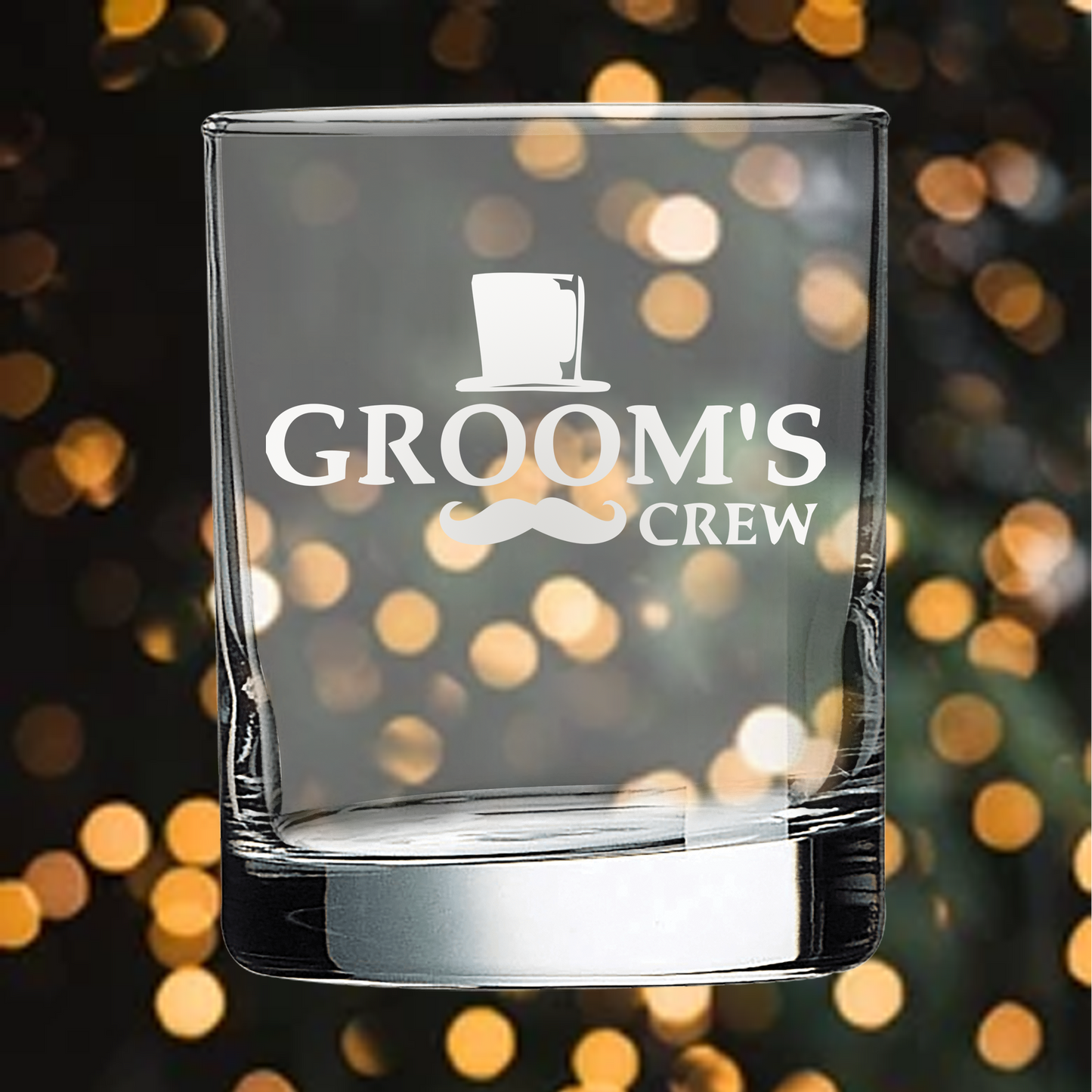 10.5oz On The Rocks Glass - Groomsmen