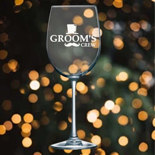 19oz Wine Glass - Groomsmen