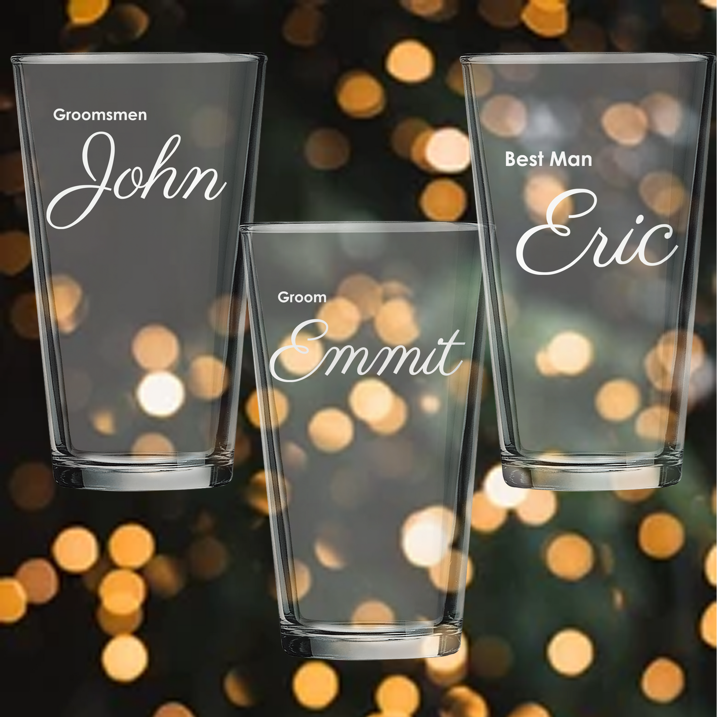 16oz Pint Glass - Groomsmen