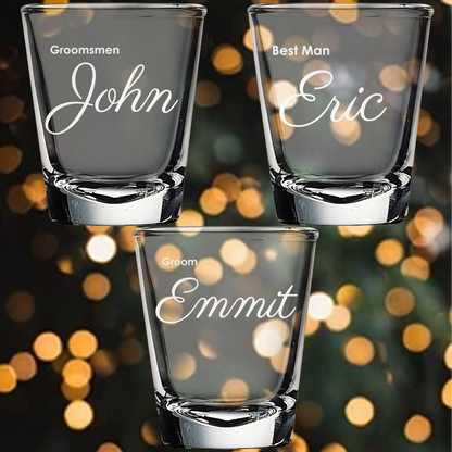 2oz Shot Glass - Groomsmen