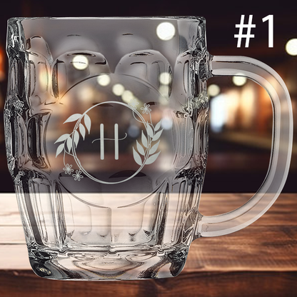 20oz Monogram Beer Mug