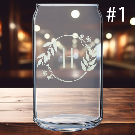 16oz Can Glass - Monogram