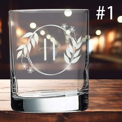 10.5oz On The Rocks Glass - Monogram