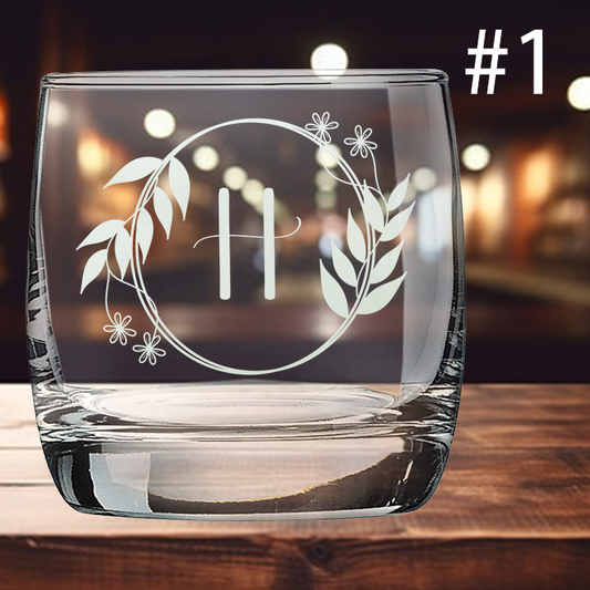 10oz On The Rocks Glass - Monogram