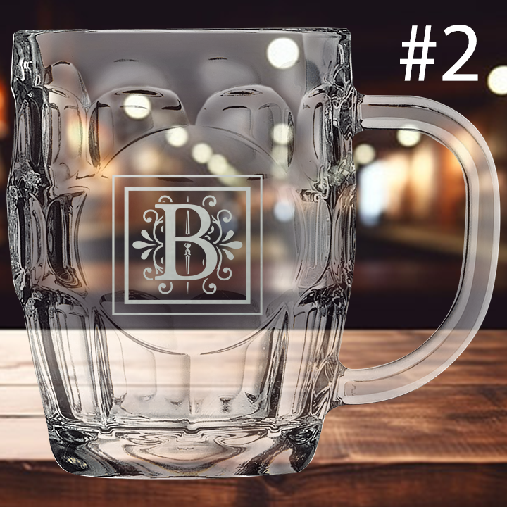 20oz Monogram Beer Mug