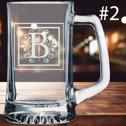 25oz Beer Mug - Monogram