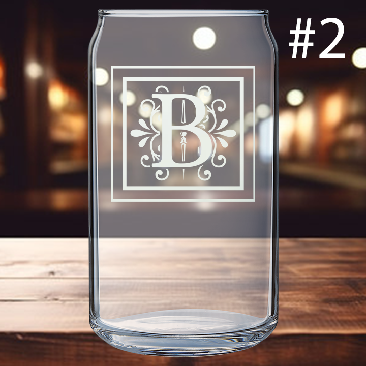 16oz Can Glass - Monogram