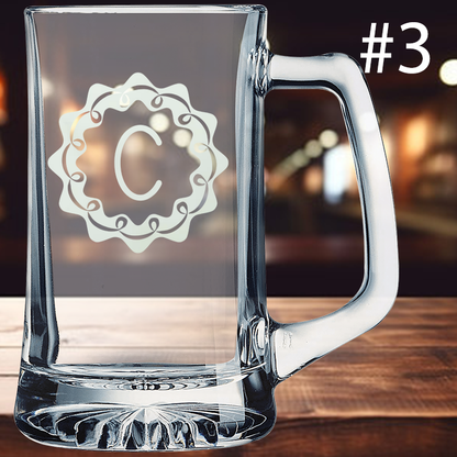 25oz Beer Mug - Monogram