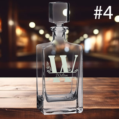 810ml Rectangle Decanter - Monogram