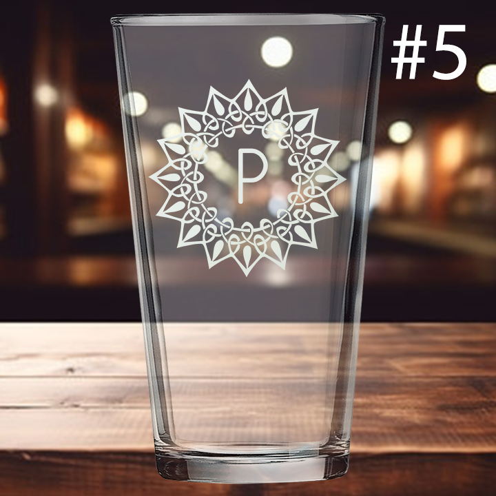 16oz Pint Glass - Monogram