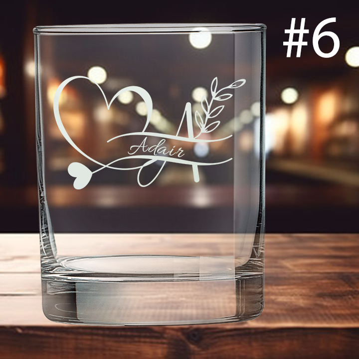 13.75oz Double Old Fashioned Glass - Monogram