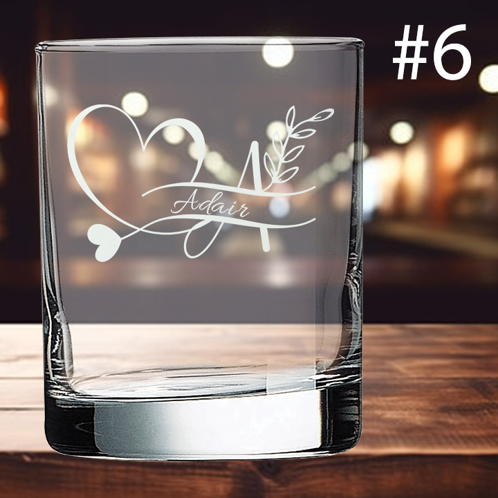 10.5oz On The Rocks Glass - Monogram