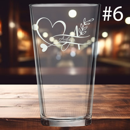 16oz Pint Glass - Monogram