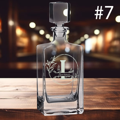 810ml Rectangle Decanter - Monogram