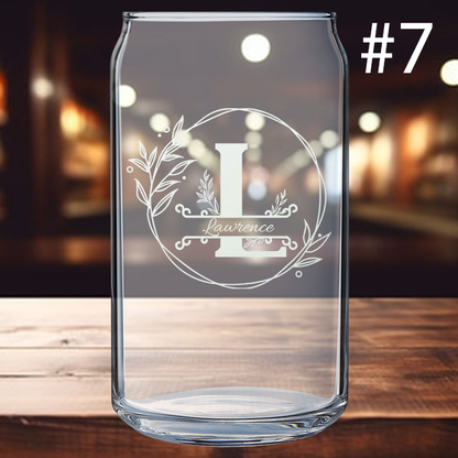 16oz Can Glass - Monogram