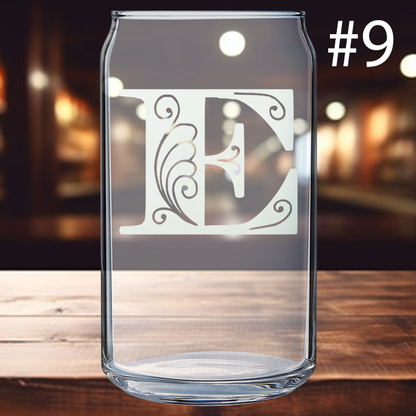 16oz Can Glass - Monogram