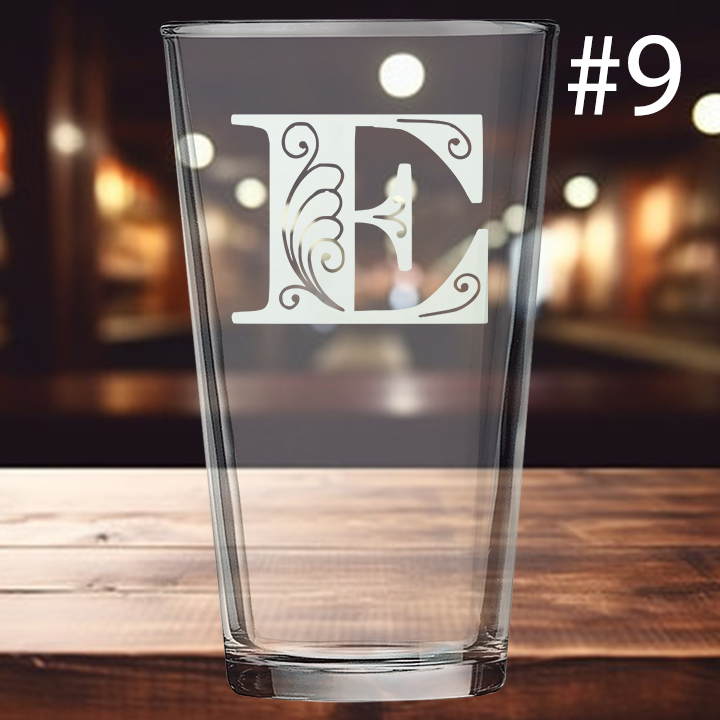 16oz Pint Glass - Monogram