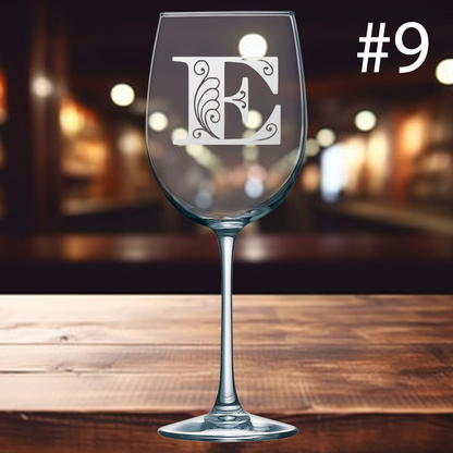 19oz Wine Glass - Monogram