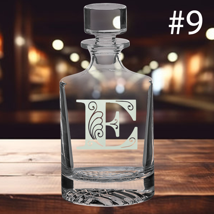 850ml Round Decanter - Monogram