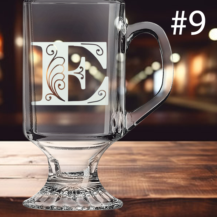 10oz Footed Coffee Mug - Monogram