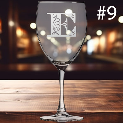 10.5oz Wine Glass - Monogram