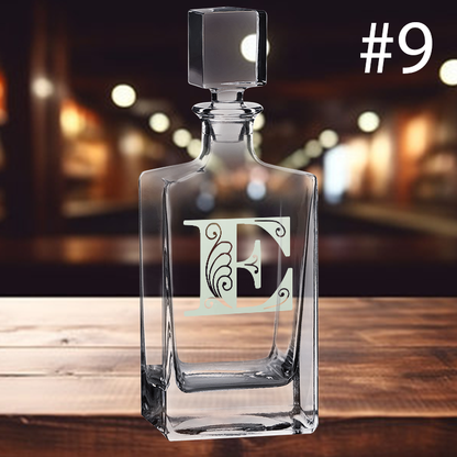 810ml Rectangle Decanter - Monogram